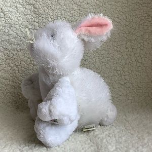GANZ Webkinz HM078 White Bunny Rabbit Plush Stuffed Animal Toy No Code